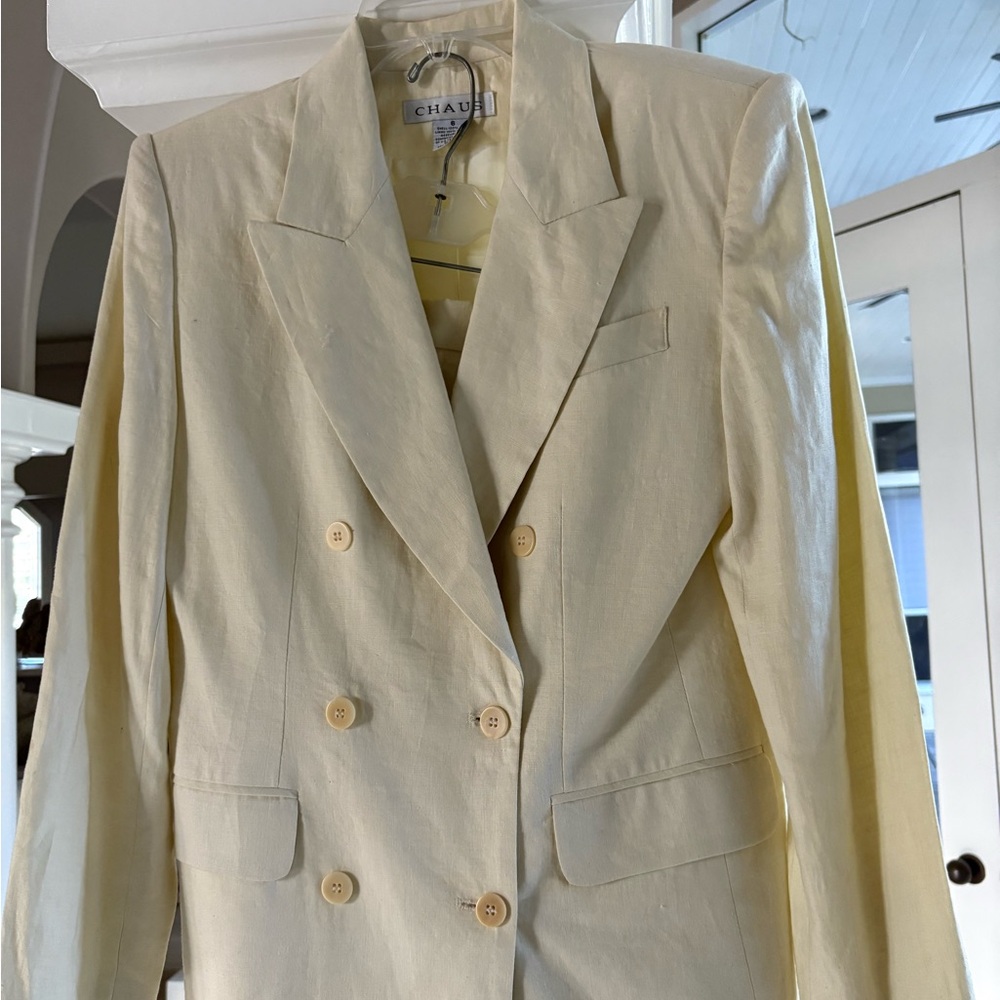 Chaus Ivory Double-Breasted Women's Blazer Vintage